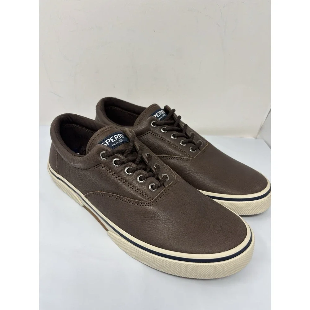 Sperry Striper Storm II CVO Brown Leather Waterproof Lace Up Boat Shoes Sz 10.5